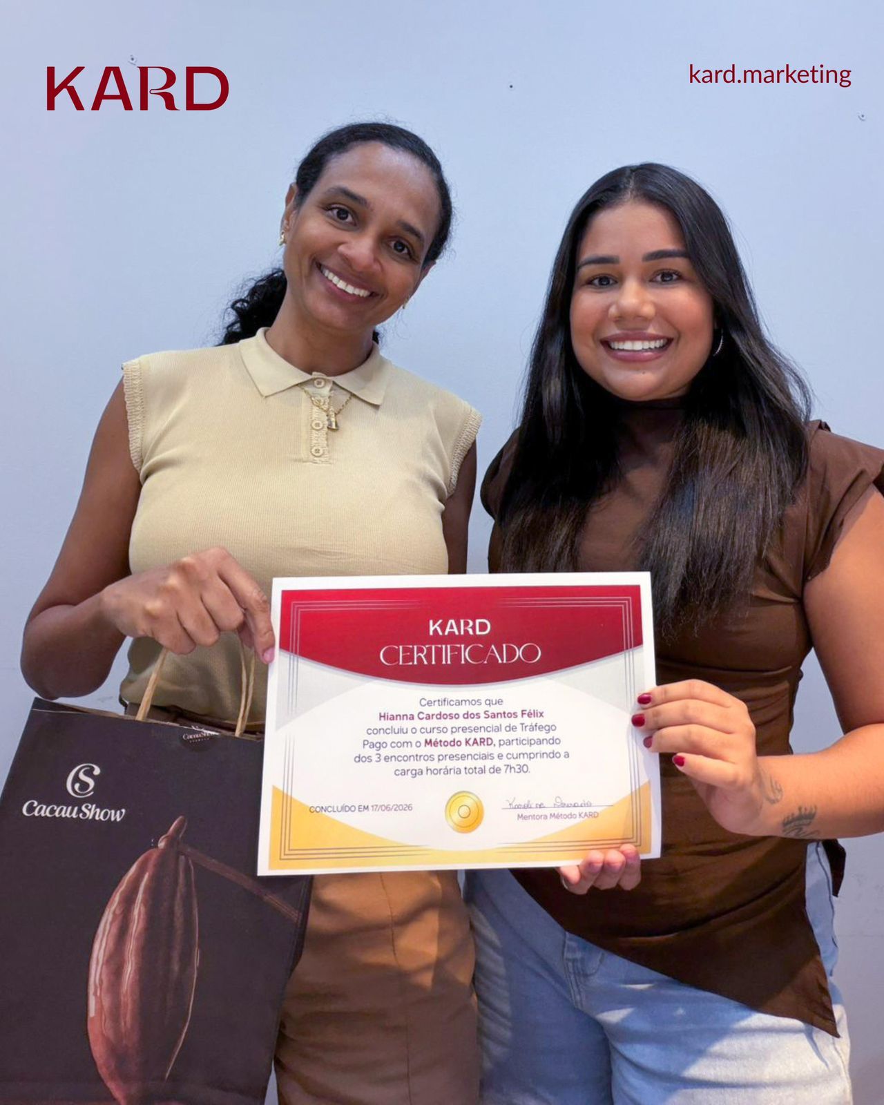 Certificado — Hianna Cardoso